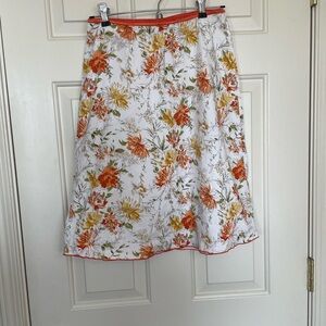 Charlotte Russe vintage Y2K knee length floral cotton skirt | M